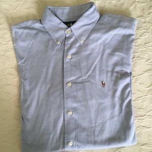 RALPH LAUREN Yarmouth Blue Dress Shirt 16 -  33